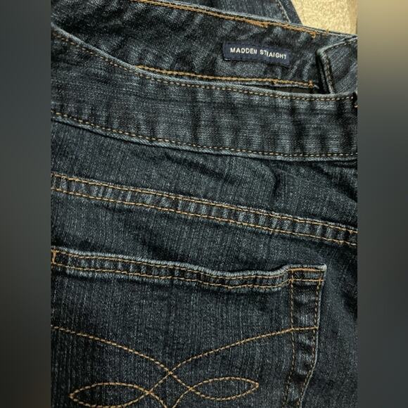 Chaps Denim Women's Madden Straight Jeans, Dark Blue, Size 16 - Picture 4 of 6